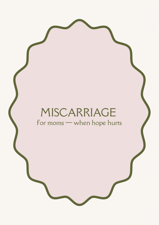 Cover image of "Miscarriage For Moms - When Hope Hurts" book by Everyday Freedom Publishing, featuring a heartfelt design.